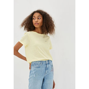 Tommy Jeans dámské žluté tričko Summer - L (709)